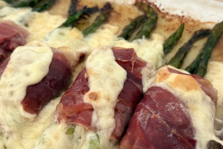 Asparagus and Prosciutto Bundles (Marcella Hazan Recipe)