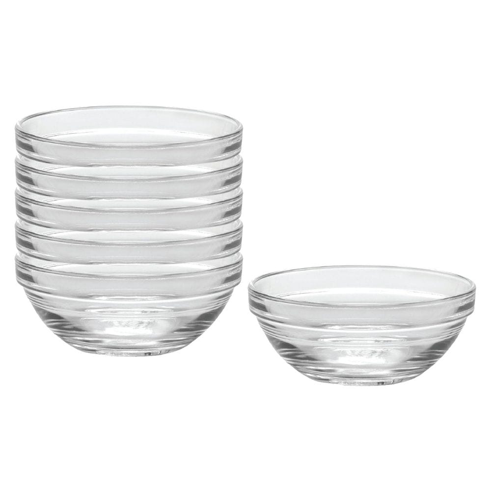 mise en place glass bowls